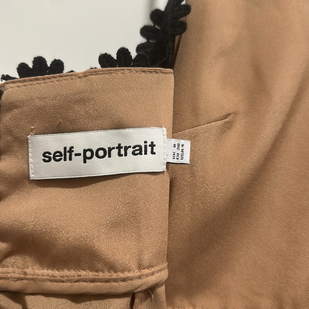 Self Portrait black and nude crochet dress - Picture 6 of 6